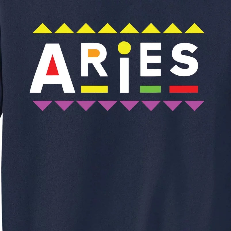 Aries Zodiac Design 90s Style Tall Sweatshirt