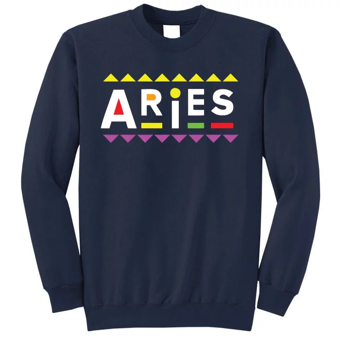 Aries Zodiac Design 90s Style Tall Sweatshirt