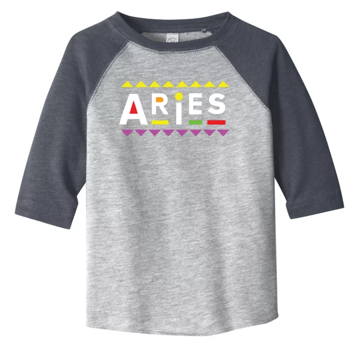 Aries Zodiac Design 90s Style Toddler Fine Jersey T-Shirt