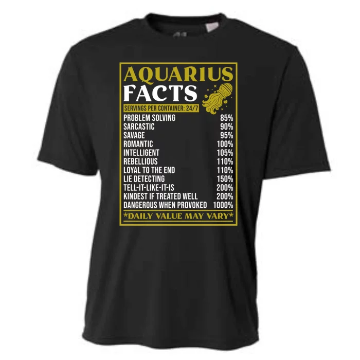 Aquarius Zodiac Facts Design Zodiac Facts Funny Aquarius Funny Gift Cooling Performance Crew T-Shirt