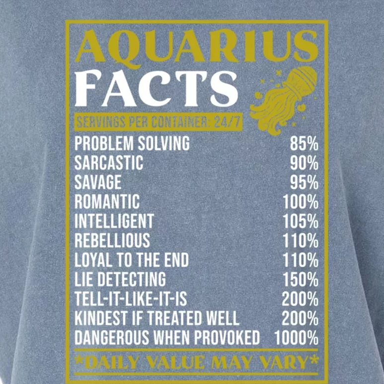 Aquarius Zodiac Facts Design Zodiac Facts Funny Aquarius Funny Gift Garment-Dyed Women's Muscle Tee