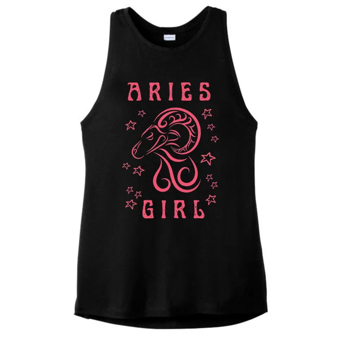 Aries  Zodiac Horoscope Astrology Gift Ladies Tri-Blend Wicking Tank