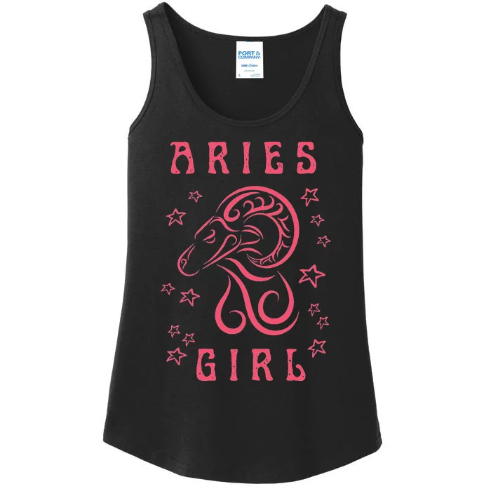 Aries Zodiac Horoscope Astrology Gift Ladies Essential Tank