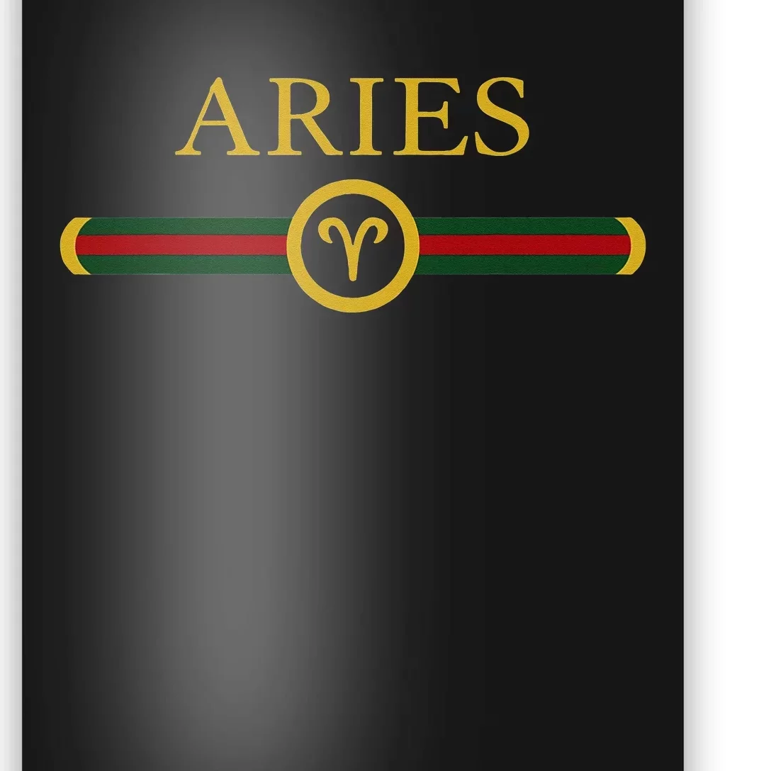 Aries zodiac March april birthday Graphic art Aries sign Poster