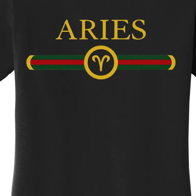 Aries zodiac March april birthday Graphic art Aries sign Women's T-Shirt