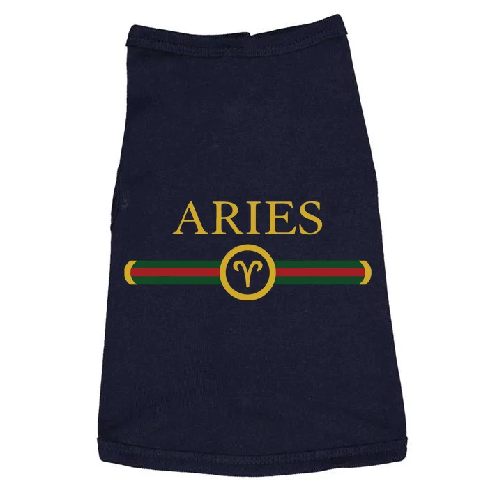 Aries Zodiac March April Birthday Graphic Art Aries Sign Doggie Tank