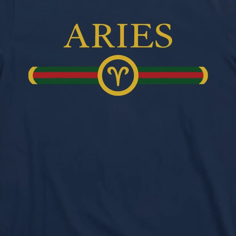 Aries Zodiac March April Birthday Graphic Art Aries Sign T-Shirt