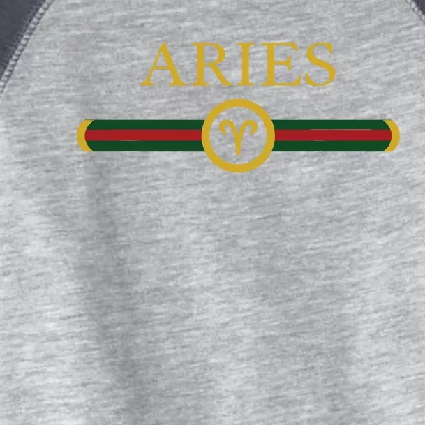 Aries Zodiac March April Birthday Graphic Art Aries Sign Toddler Fine Jersey T-Shirt