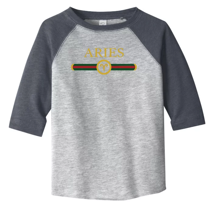 Aries Zodiac March April Birthday Graphic Art Aries Sign Toddler Fine Jersey T-Shirt