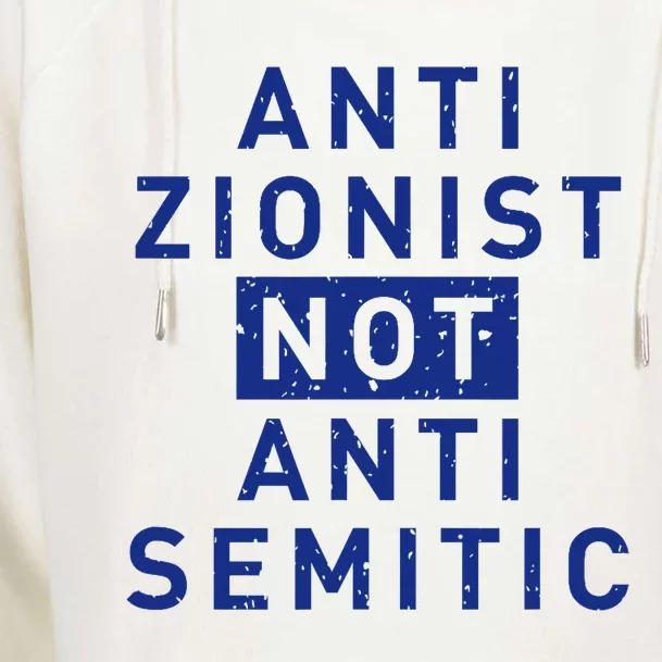 Anti Zionist Not Anti Semitic Womens Funnel Neck Pullover Hood