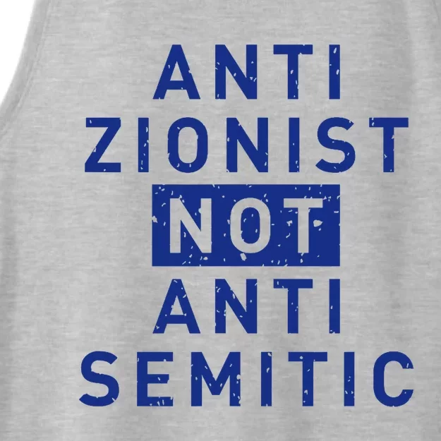 Anti Zionist Not Anti Semitic Ladies Tri-Blend Wicking Tank