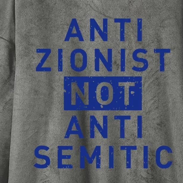 Anti Zionist Not Anti Semitic Hooded Wearable Blanket