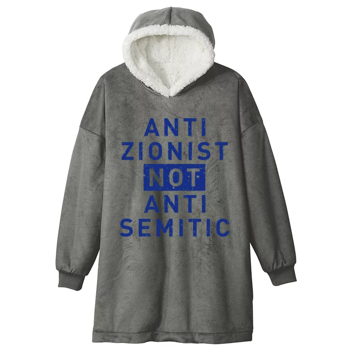 Anti Zionist Not Anti Semitic Hooded Wearable Blanket