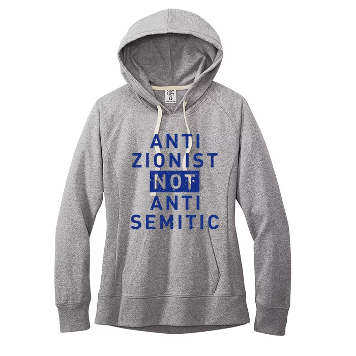 Anti Zionist Not Anti Semitic Women's Fleece Hoodie