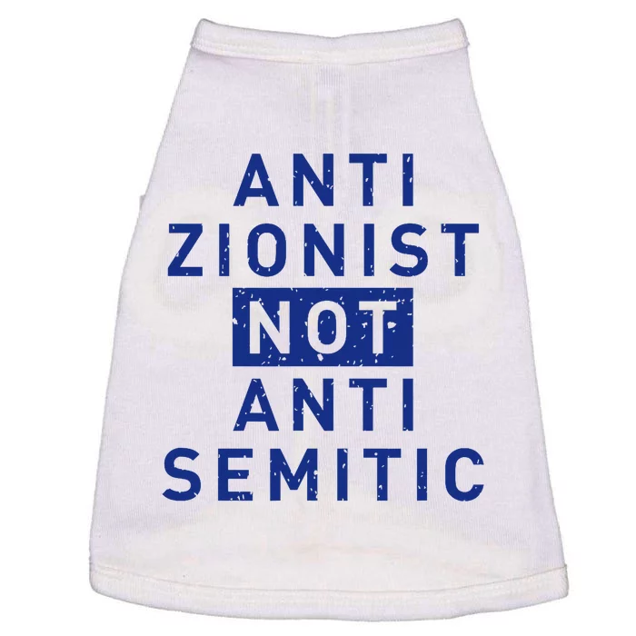 Anti Zionist Not Anti Semitic Doggie Tank