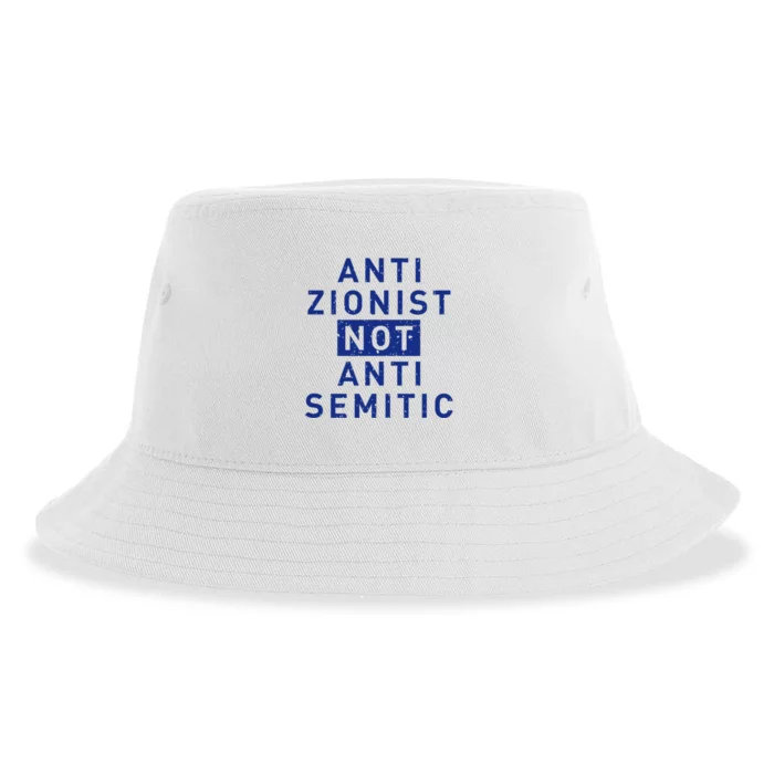 Anti Zionist Not Anti Semitic Sustainable Bucket Hat