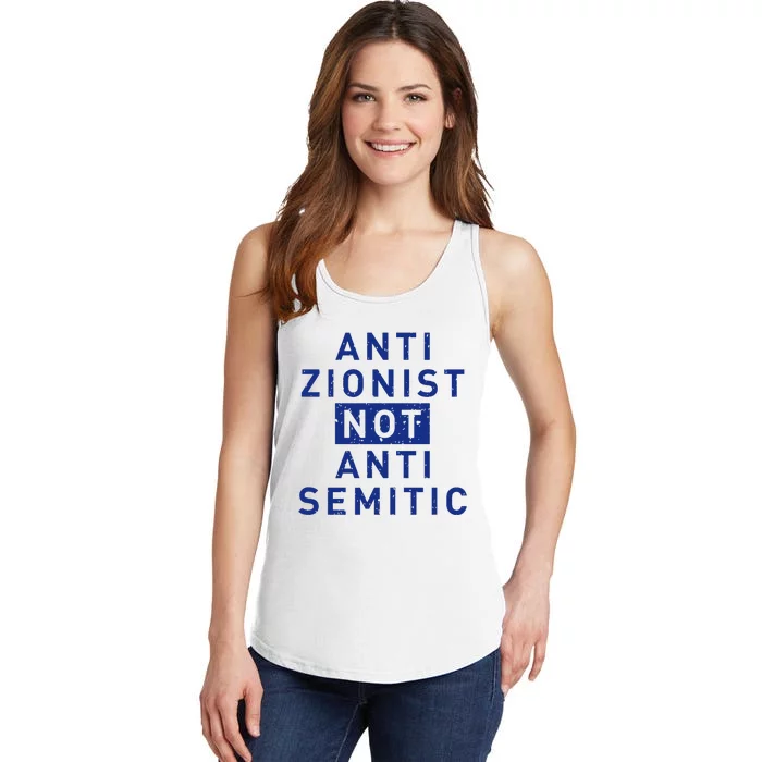 Anti Zionist Not Anti Semitic Ladies Essential Tank