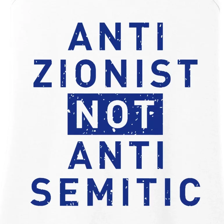 Anti Zionist Not Anti Semitic Ladies Essential Tank