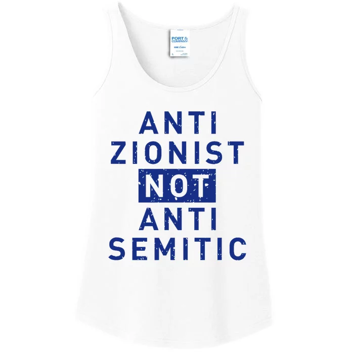 Anti Zionist Not Anti Semitic Ladies Essential Tank