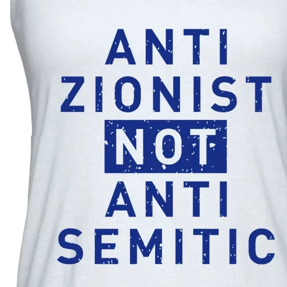 Anti Zionist Not Anti Semitic Ladies Essential Flowy Tank