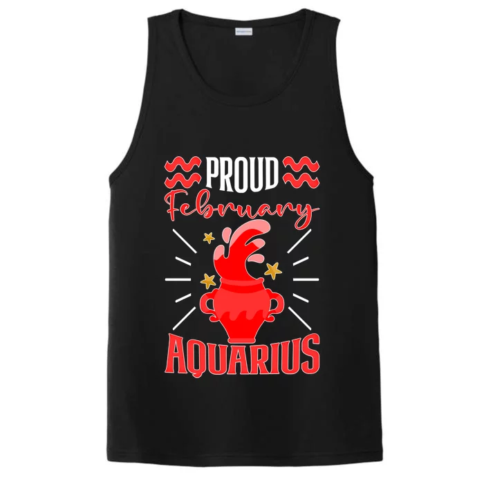 Aquarius Zodiac: Proud February Aquarius Great Gift Performance Tank