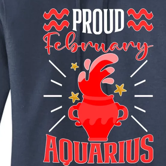 Aquarius Zodiac: Proud February Aquarius Great Gift Women's Pullover Hoodie