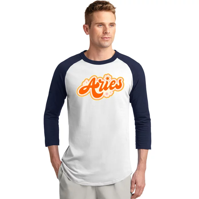 Aries Zodiac Retro Birthday Baseball Sleeve Shirt