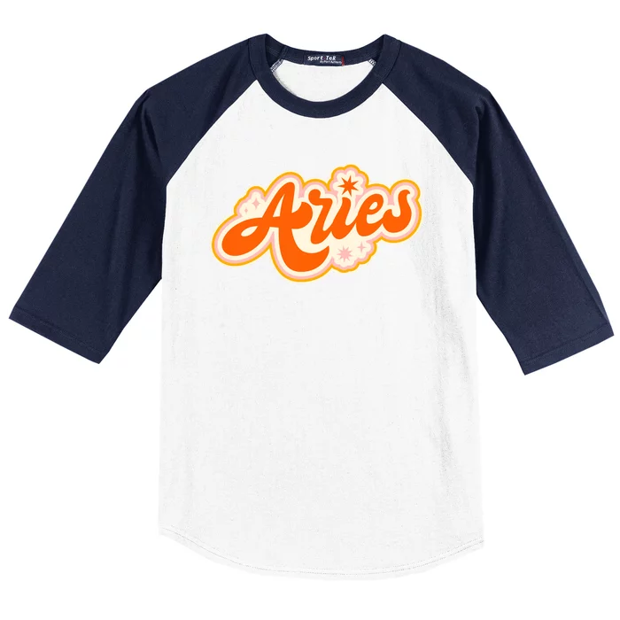 Aries Zodiac Retro Birthday Baseball Sleeve Shirt