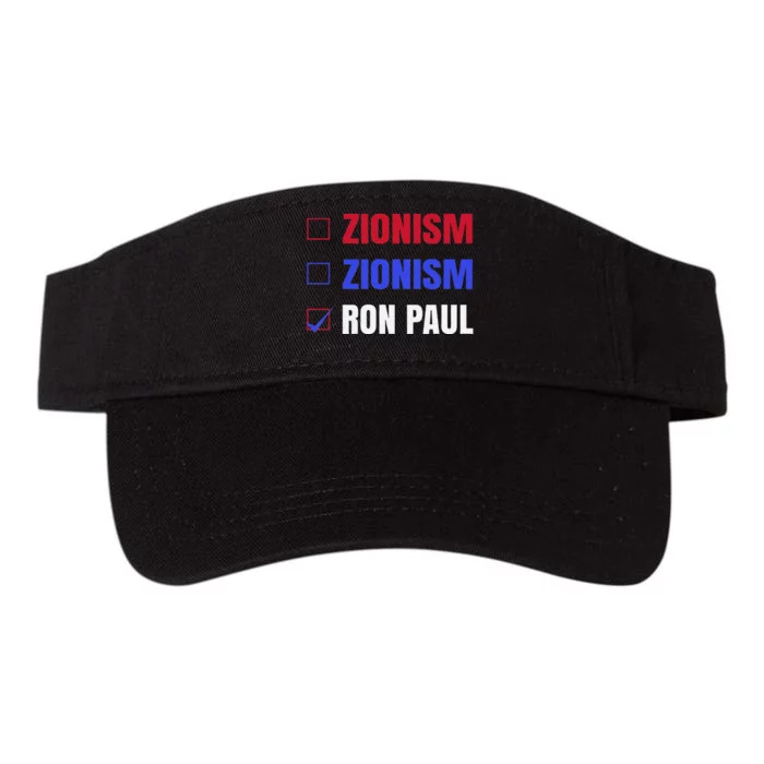 Anti Zionism Ron Paul For President Libertarian Valucap Bio-Washed Visor