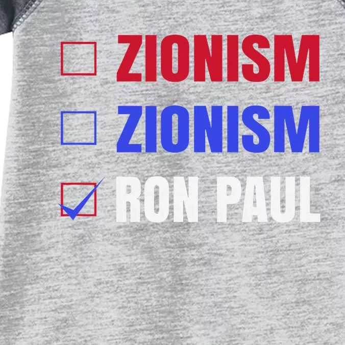 Anti Zionism Ron Paul For President Libertarian Infant Baby Jersey Bodysuit