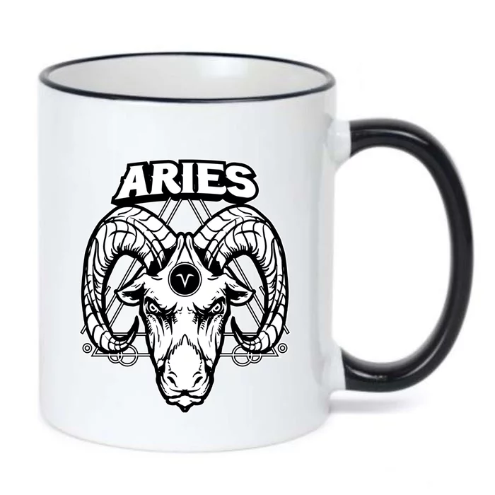 Aries Zodiac Sign Horoscope Symbols Astrology Gift Black Color Changing Mug