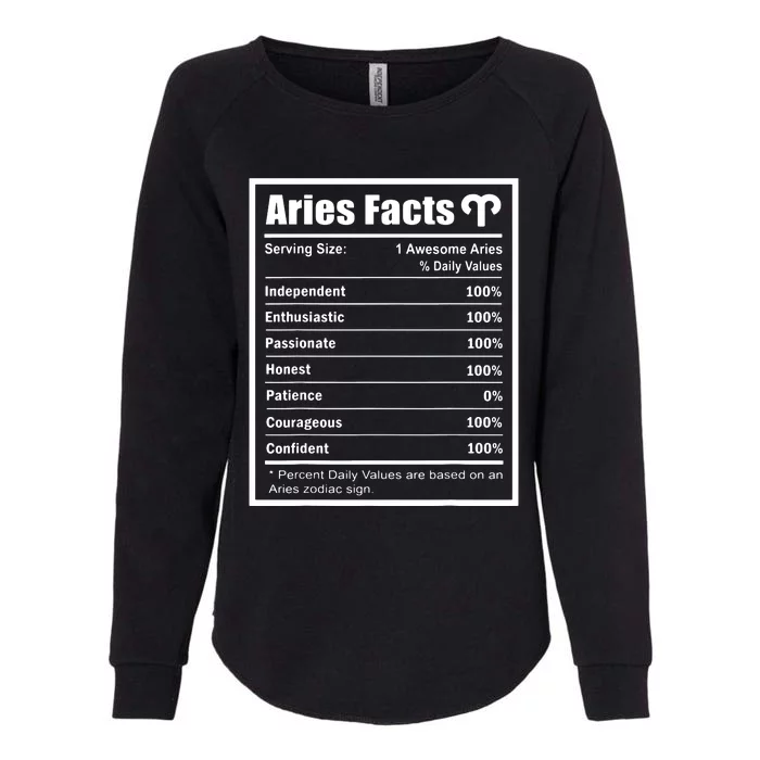 Aries Zodiac Sign Fun Facts Shirts Men Women Birthday Aries Womens California Wash Sweatshirt