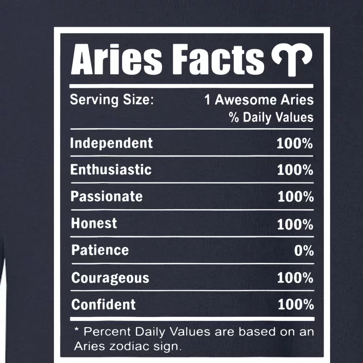 Aries Zodiac Sign Fun Facts Shirts Men Women Birthday Aries Toddler Sweatshirt