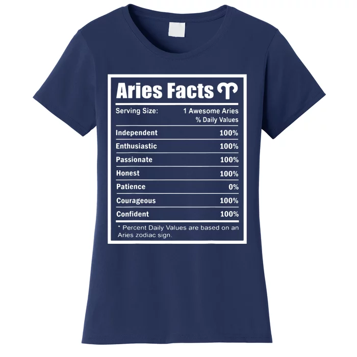 Aries Zodiac Sign Fun Facts Shirts Men Women Birthday Aries Women's T-Shirt