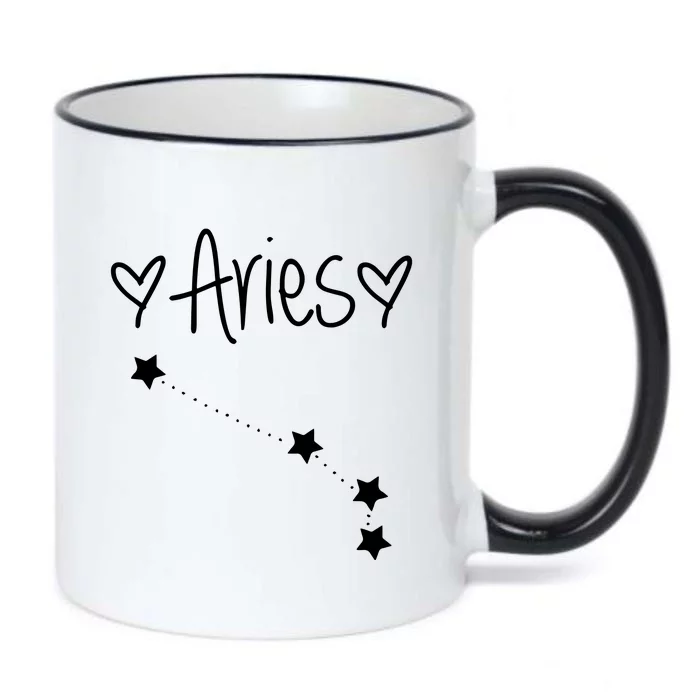 Aries Zodiac Sign Horoscope Astrology March April Birthday Black Color Changing Mug