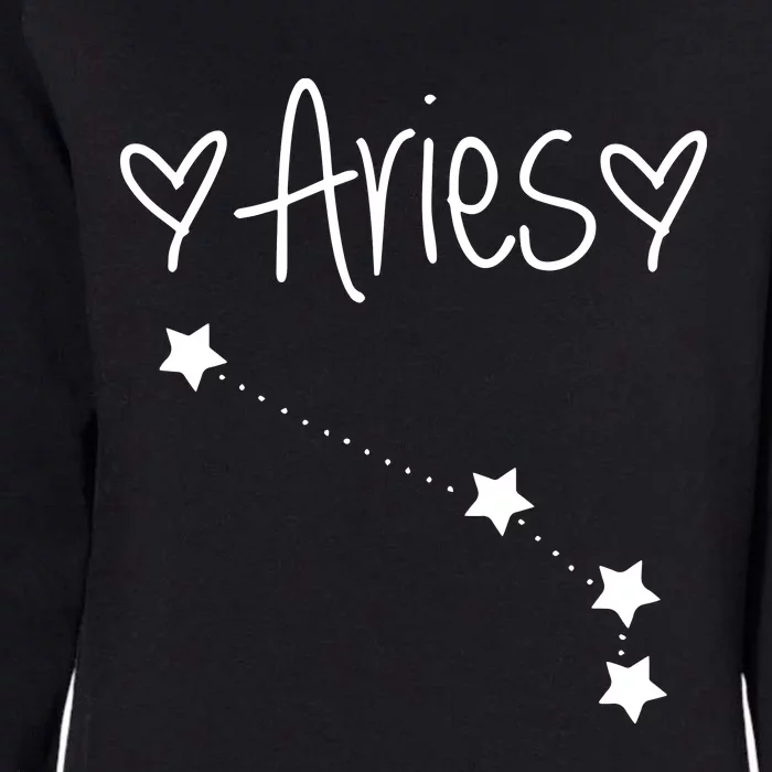 Aries Zodiac Sign Horoscope Astrology March April Birthday Womens California Wash Sweatshirt