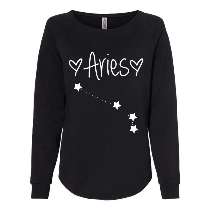 Aries Zodiac Sign Horoscope Astrology March April Birthday Womens California Wash Sweatshirt