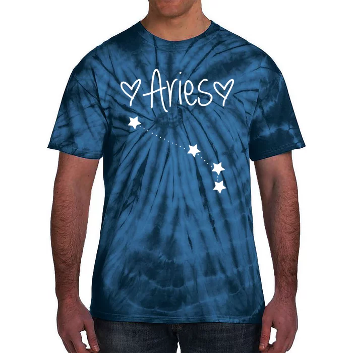 Aries Zodiac Sign Horoscope Astrology March April Birthday Tie-Dye T-Shirt