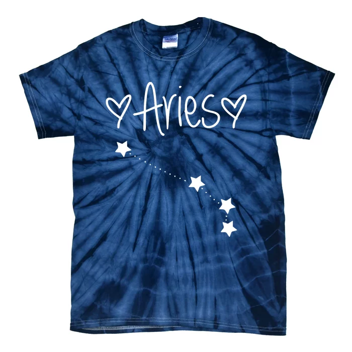 Aries Zodiac Sign Horoscope Astrology March April Birthday Tie-Dye T-Shirt