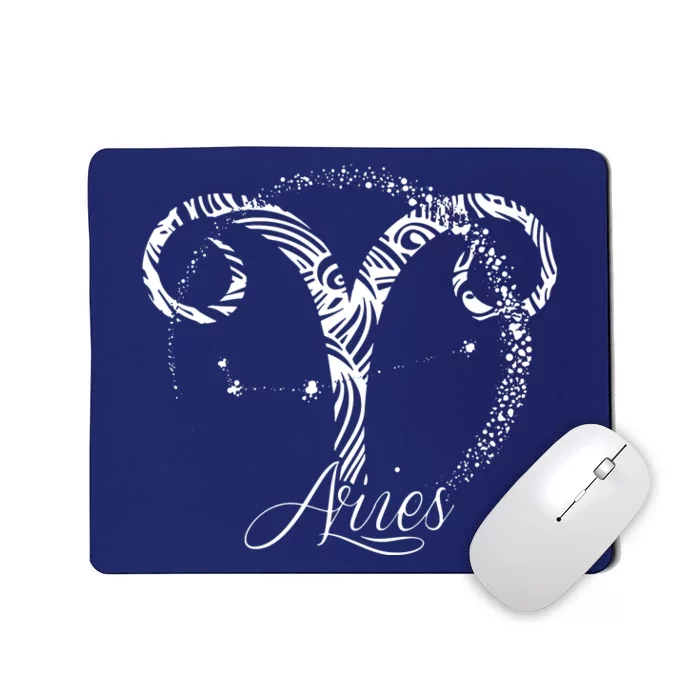 Aries Zodiac Sign March April Birthday Horoscope Mousepad