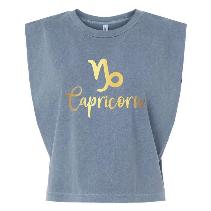 Astrology Zodiac Sign Capricorn Garment-Dyed Women's Muscle Tee