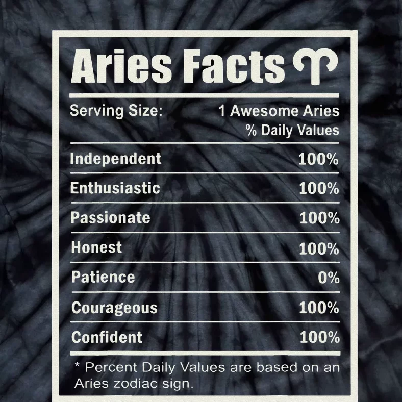 Aries Zodiac Sign Fun Facts Wo Birthday Aries Tie-Dye T-Shirt