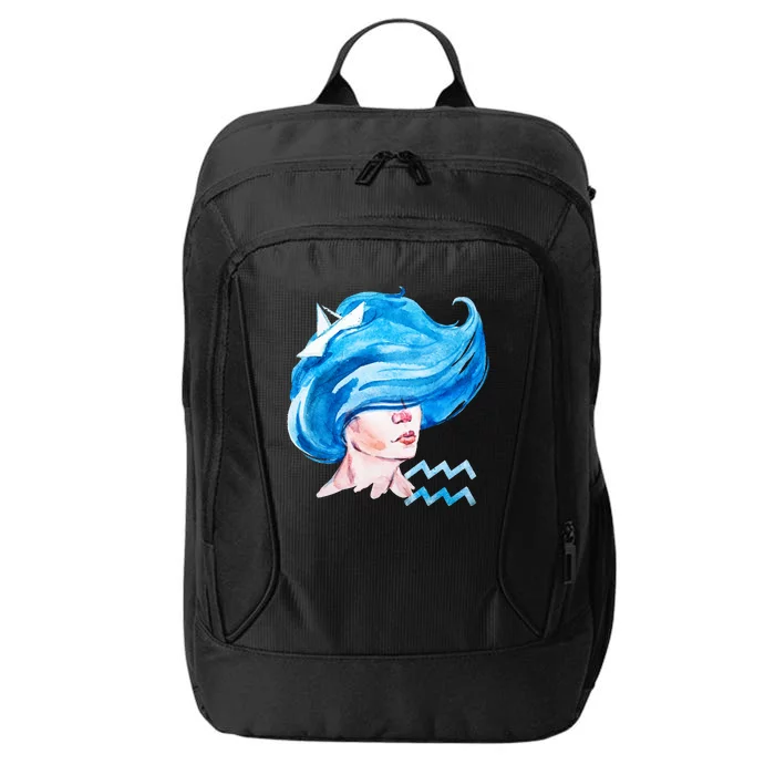 Aquarius Zodiac Sign Watercolor Illustration City Backpack