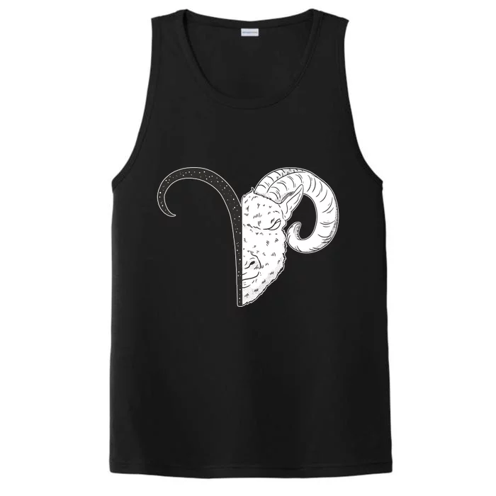 Aries Zodiac Symbol Birthday Gift Performance Tank