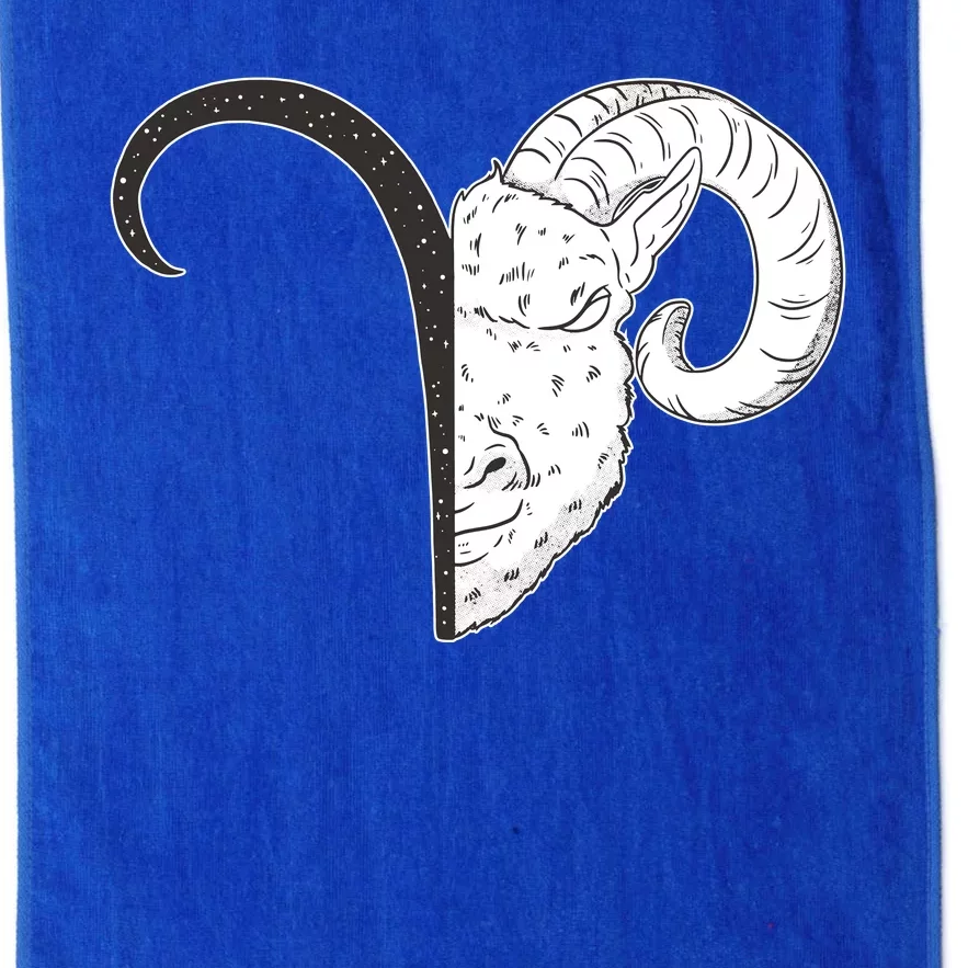 Aries Zodiac Symbol Birthday Gift Platinum Collection Golf Towel