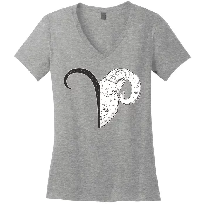 Aries Zodiac Symbol Birthday Gift Women's V-Neck T-Shirt