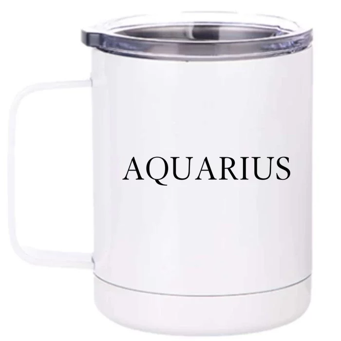 Aquarius Zodiac Sign Horoscope Fashion / Classic Gift Front & Back 12oz Stainless Steel Tumbler Cup