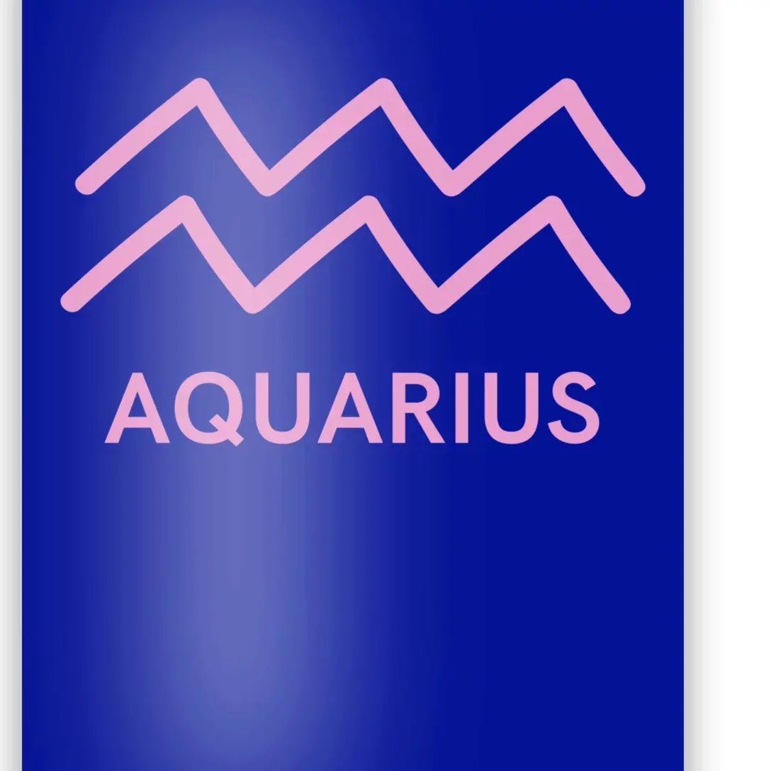 Aquarius Zodiac Sign Astrology Pink Gift Poster