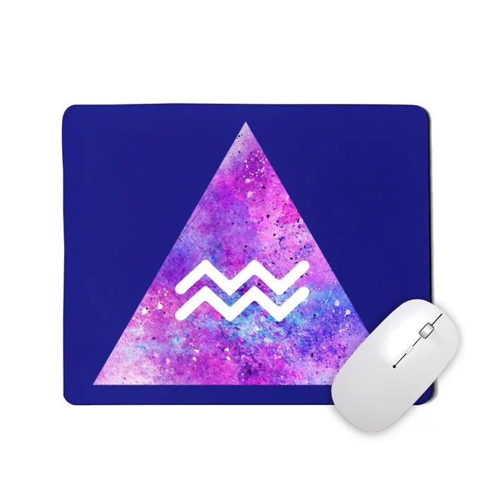 Aquarius Zodiac Star Sign Watercolor Sky Tie Dye Style Gift Mousepad