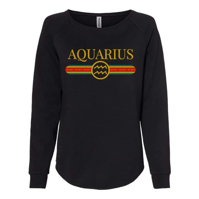 Aquarius Zodiac Sign Astrology Horoscope Fashion Womens California Wash Sweatshirt